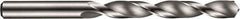 DORMER - 7.4mm 120° Solid Carbide Jobber Drill - Bright Finish, Right Hand Cut, Spiral Flute, Straight Shank, 109mm OAL, Four Facet Point - Eagle Tool & Supply