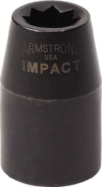 Armstrong - 1/2" Drive 3/8" Standard Impact Socket - 1-1/2" OAL - Eagle Tool & Supply
