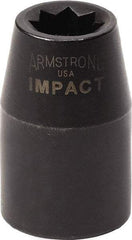 Armstrong - 1/2" Drive 3/8" Standard Impact Socket - 1-1/2" OAL - Eagle Tool & Supply