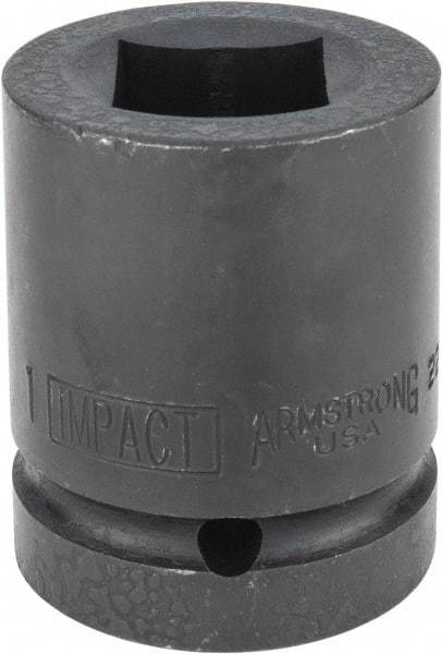 Armstrong - 1" Drive 1" Standard Impact Socket - 2-1/2" OAL - Eagle Tool & Supply