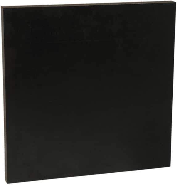Made in USA - 1/4" Thick x 2' Wide x 2' Long, ABS Sheet - Black, R-105 Hardness, ±5% Tolerance - Eagle Tool & Supply