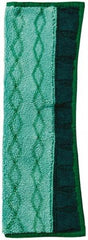 Rubbermaid - 17-1/2" Long x 12" Wide Microfiber Dust Mop Pad - Quick Connect, Green - Eagle Tool & Supply