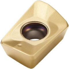 Seco - XOMX10T308 M09 Grade F40M Carbide Milling Insert - TiAlN/TiN Finish, 0.151" Thick, 0.27" Inscribed Circle - Eagle Tool & Supply