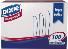 Dixie - Dixie Plastic Tableware, Heavyweight Knives - White - Eagle Tool & Supply