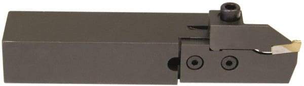 Hertel - HCE, Right Hand Cut, 1-5/8" Max Workpc Diam, Indexable Cutoff Toolholder - 0.812 Max Depth of Cut, 25.4mm Shank Width, 3/4" Shank Height, 4-1/2" OAL - Eagle Tool & Supply