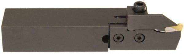 Hertel - HCE, Left Hand Cut, 1-5/8" Max Workpc Diam, Indexable Cutoff Toolholder - 0.812 Max Depth of Cut, 25.4mm Shank Width, 1/2" Shank Height, 4-1/2" OAL - Eagle Tool & Supply