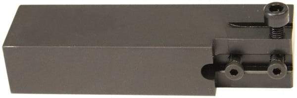 Hertel - HCE, Left Hand Cut, Indexable Cutoff Toolholder - 0.531 Max Depth of Cut, 25.4mm Shank Width, 1/2" Shank Height, 4-1/2" OAL - Eagle Tool & Supply