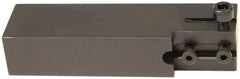 Hertel - HCE, Left Hand Cut, Indexable Cutoff Toolholder - 0.531 Max Depth of Cut, 25.4mm Shank Width, 1/2" Shank Height, 4-1/2" OAL - Eagle Tool & Supply