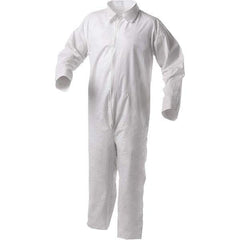 KleenGuard - Size 3XL Film Laminate General Purpose Coveralls - White, Zipper Closure, Serged Seams - Eagle Tool & Supply