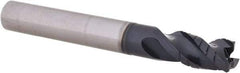 Iscar - 5/16" Diam, 5/8" LOC, 3 Flute Solid Carbide 45° Corner Chamfer Roughing End Mill - TiAlN Finish, 2-1/2" OAL, 5/16" Shank Diam, Single End, Extended Reach, 38° Helix - Eagle Tool & Supply