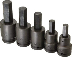 Proto - 5 Piece 3/4" Drive Inch Impact Hex Bit Socket Set - 9/16 to 1" Hex - Eagle Tool & Supply
