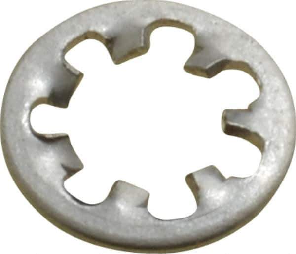 Value Collection - #6 Screw, 0.15" ID, Stainless Steel Internal Tooth Lock Washer - 0.288" OD, Uncoated, Grade 18-8 - Eagle Tool & Supply