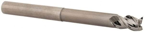 Niagara Cutter - 3/8", 1/2" LOC, 3/8" Shank Diam, 4" OAL, 3 Flute, Solid Carbide Square End Mill - Single End, Uncoated, Spiral Flute, 45° Helix, Centercutting, Right Hand Cut, Right Hand Flute, Series AN345 - Eagle Tool & Supply