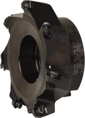 Kennametal - 4" Cut Diam, 1-1/4" Arbor Hole, 3.5mm Max Depth of Cut, 43° Indexable Chamfer & Angle Face Mill - 7 Inserts, OF.T 06L5... Insert, Right Hand Cut, 7 Flutes, Series KSOM Mini - Eagle Tool & Supply
