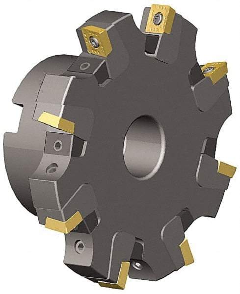 Kennametal - Shell Mount Connection, 0.551" Cutting Width, 0.872" Depth of Cut, 4" Cutter Diam, 1" Hole Diam, 6 Tooth Indexable Slotting Cutter - KSSS Toolholder, SPCT, SPET, SPPT Insert - Eagle Tool & Supply
