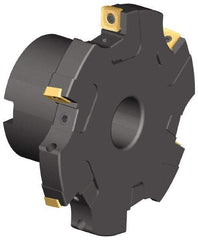 Kennametal - Arbor Hole Connection, 0.548" Cutting Width, 1.845" Depth of Cut, 6" Cutter Diam, 1-1/2" Hole Diam, 10 Tooth Indexable Slotting Cutter - KSSS Toolholder, SPCT, SPET, SPPT Insert - Eagle Tool & Supply