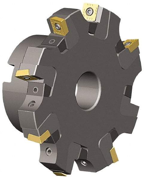 Kennametal - Arbor Hole Connection, 0.817" Cutting Width, 1.831" Depth of Cut, 6" Cutter Diam, 1-1/2" Hole Diam, 10 Tooth Indexable Slotting Cutter - KSSS Toolholder, SDCT, SDCW, SDET, SDPT Insert - Eagle Tool & Supply