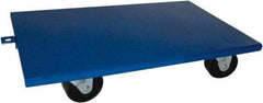 PRO-SOURCE - 1,600 Lb Capacity Steel Lip Down Dolly - 36" Long x 24" Wide, 4" Wheels - Eagle Tool & Supply