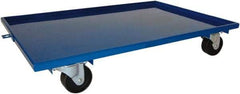 PRO-SOURCE - 1,600 Lb Capacity Steel Lip Up Dolly - 27" Long x 16" Wide, 4" Wheels - Eagle Tool & Supply