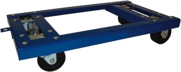 PRO-SOURCE - 2,000 Lb Capacity Steel Welded Angle Iron Open Dolly - 27" Long x 16" Wide, 4" Wheels - Eagle Tool & Supply