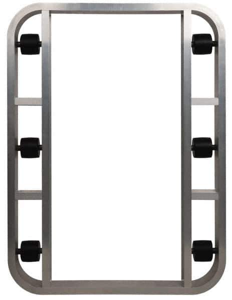 PRO-SOURCE - 4,000 Lb Capacity Aluminum Pallet Dolly - 48" Long x 36" Wide x 4-1/2" High, 3-1/4" Wheels - Eagle Tool & Supply