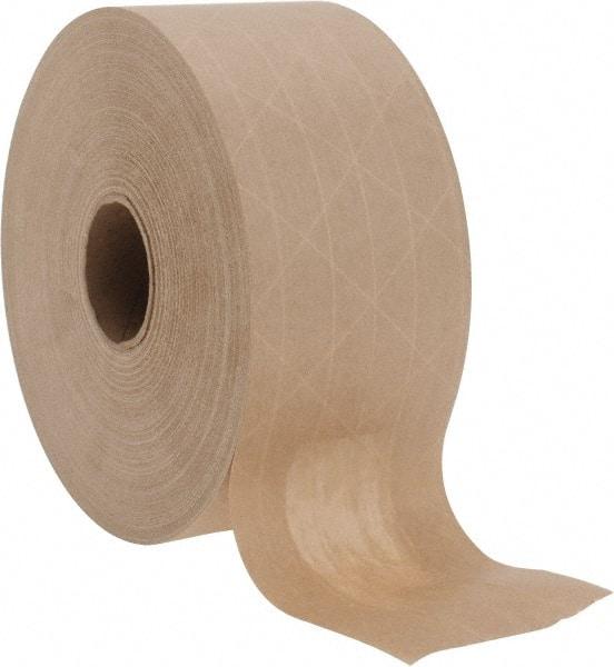 Made in USA - 3" x 150 Yd Natural (Color) Sealing Tape - Paper Backing, 5.3 mil Thick, Series SPIN3 - Eagle Tool & Supply