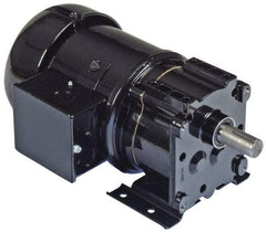 Bison Gear - 230 Volt, 17 RPM, 102.4:1 Gear Ratio, Parallel Gearmotor - 350 Torque, 1/4 hp, TENV Enclosure - Eagle Tool & Supply