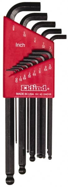Eklind - 13 Piece L-Key Ball End Hex Key Set - Eagle Tool & Supply