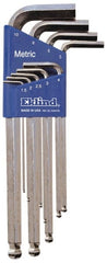 Eklind - 9 Piece L-Key Ball End Hex Key Set - Exact Industrial Supply