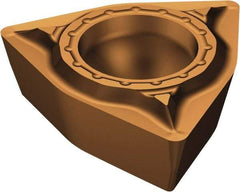 Sandvik Coromant - WPMT21.51 MF Grade 1125 Carbide Turning Insert - TiAlN/AlCr2O3 Finish, 80° Trigon, 1/4" Inscr Circle, 3/32" Thick, 1/64" Corner Radius - Eagle Tool & Supply