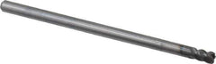 OSG - 1/8", 4 Flute, Single End, Solid Carbide, 0.02" Corner Radius End Mill - 2-1/4" OAL, 45° Helix, 1/8" LOC, 1/2" Extended Reach - Eagle Tool & Supply