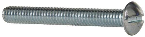 Value Collection - 5/16-18 UNC, 2-1/2" Length Under Head Slotted Drive Machine Screw - Round Head, Grade 2 Steel, Zinc-Plated Finish, Without Washer - Eagle Tool & Supply