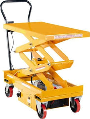 Vestil - 1,000 Lb Capacity Electric Scissor Elevating Cart - 19-1/2" to 63-3/4" Lift Height, 39-3/4" Platform Length x 20-1/2" Platform Width - Eagle Tool & Supply