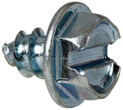 Value Collection - #8 Hex Washer Head Slotted Sheet Metal Screw - Steel, 1/4" Length Under Head, Grade 2 - Eagle Tool & Supply