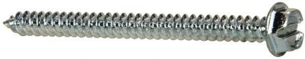 Value Collection - #8 Hex Washer Head Slotted Sheet Metal Screw - Steel, 2" Length Under Head, Grade 2 - Eagle Tool & Supply