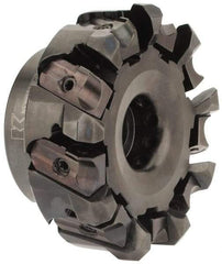 Kennametal - 3" Cut Diam, 1" Arbor Hole, 5mm Max Depth of Cut, 43° Indexable Chamfer & Angle Face Mill - 9 Inserts, OF.T 07L6... Insert, Right Hand Cut, 9 Flutes, Through Coolant, Series KSOM - Eagle Tool & Supply
