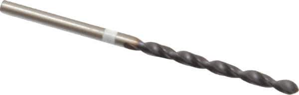 Accupro - #38 118° Cobalt Jobber Drill - TiAlN Finish, Right Hand Cut, Parabolic Flute, Straight Shank, 57mm OAL, DX Point - Eagle Tool & Supply