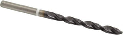 Accupro - 7/32" 118° Cobalt Jobber Drill - TiAlN Finish, Right Hand Cut, Parabolic Flute, Straight Shank, 93mm OAL, DX Point - Eagle Tool & Supply