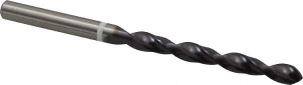 Accupro - 15/64" 118° Cobalt Jobber Drill - TiAlN Finish, Right Hand Cut, Parabolic Flute, Straight Shank, 93mm OAL, DX Point - Eagle Tool & Supply