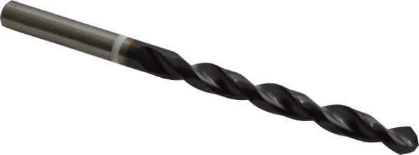 Accupro - 9/32" 118° Cobalt Jobber Drill - TiAlN Finish, Right Hand Cut, Parabolic Flute, Straight Shank, 109mm OAL, DX Point - Eagle Tool & Supply
