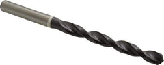 Accupro - 7.5mm 118° Cobalt Jobber Drill - TiAlN Finish, Right Hand Cut, Parabolic Flute, Straight Shank, 109mm OAL, DX Point - Eagle Tool & Supply