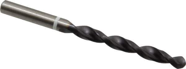 Accupro - Letter Q 118° Cobalt Jobber Drill - TiAlN Finish, Right Hand Cut, Parabolic Flute, Straight Shank, 117mm OAL, DX Point - Eagle Tool & Supply