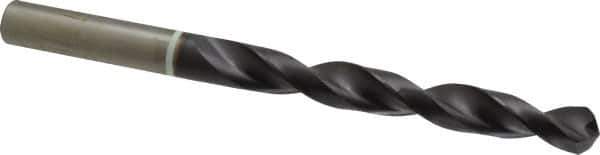Accupro - 11mm 118° Cobalt Jobber Drill - TiAlN Finish, Right Hand Cut, Parabolic Flute, Straight Shank, 142mm OAL, DX Point - Eagle Tool & Supply