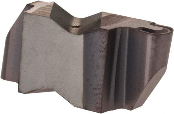 Kennametal - 3062NR K Grade KCU25, 3.18mm Cutting Width Carbide Grooving Insert - 0.15" Max Depth of Cut, Right Hand, 1/16" Corner Radius, AlTiN Finish - Eagle Tool & Supply