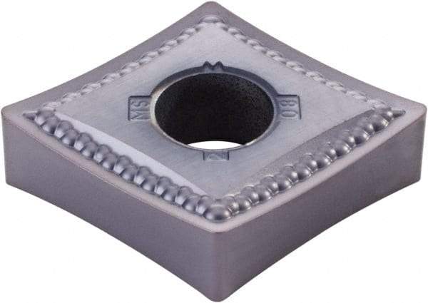 Kennametal - CNMG642 MS Grade KCU25 Carbide Turning Insert - AlTiN Finish, 80° Diamond, 3/4" Inscr Circle, 1/4" Thick, 1/32" Corner Radius - Eagle Tool & Supply
