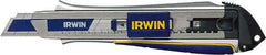 Irwin - Snap Utility Knife - Silver & Blue Handle - Eagle Tool & Supply