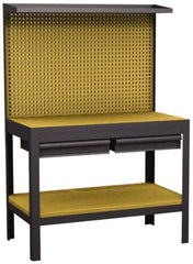 Value Collection - 42 Wide x 21-1/2" Deep x 60" High, Wood Workbench - Low Density Fiber Board Top, Fixed Legs - Eagle Tool & Supply