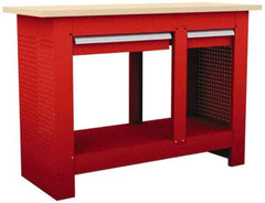 Value Collection - 54 Wide x 20-13/16" Deep x 37-1/4" High, Fiberboard Workbench - Straight Edge, Fixed Legs - Eagle Tool & Supply
