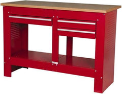 Value Collection - 54 Wide x 23-1/8" Deep x 37-1/4" High, Fiberboard Workbench - Straight Edge, Fixed Legs - Eagle Tool & Supply