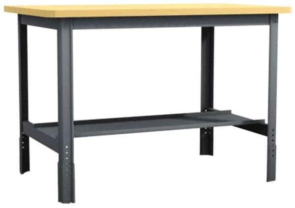 Value Collection - 60 Wide x 24" Deep x 29" High, Flakeboard Workbench - Comfort Edge, Adjustable Height Legs - Eagle Tool & Supply